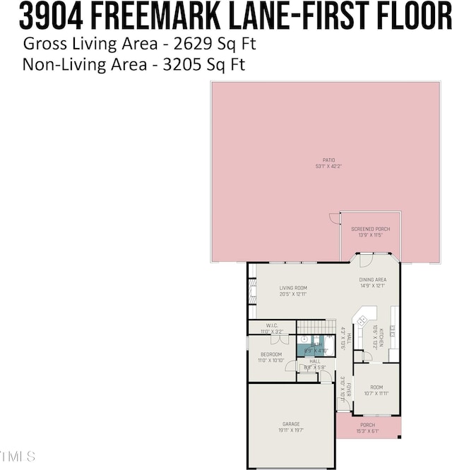 3904 Freemark Ln, Fuquay Varina, NC 27526 - view of floor plan / room layout