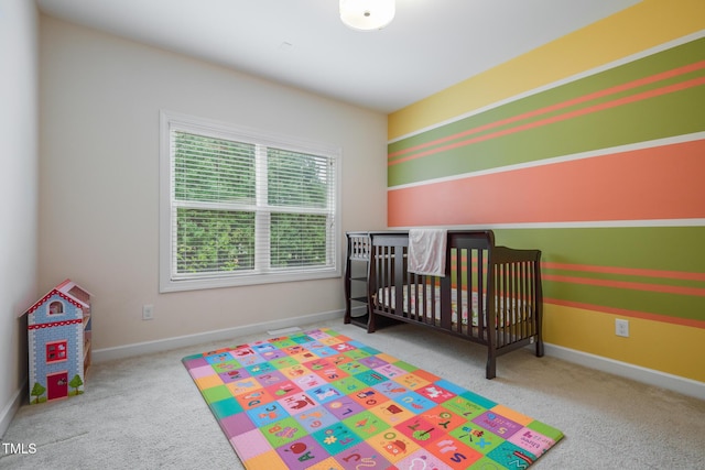 200 Vintage Hill Cir, Apex, NC 27539 - bedroom with carpet, baseboards, and a nursery area