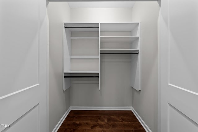 9164 Wooden Rd, Raleigh, NC 27617 - walk in closet featuring dark wood-style flooring