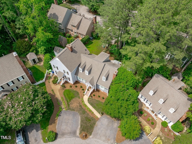 1813 Carrington Dr, Raleigh, NC 27615 - aerial perspective of suburban area