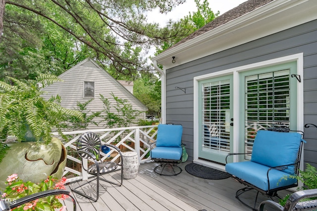 1813 Carrington Dr, Raleigh, NC 27615 - view of wooden deck