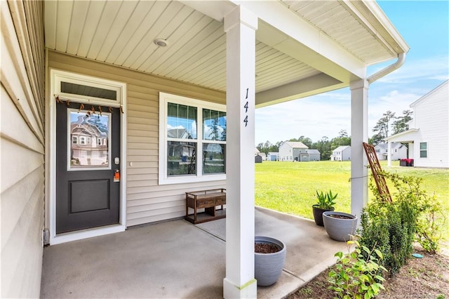 view of patio featuring covered porch