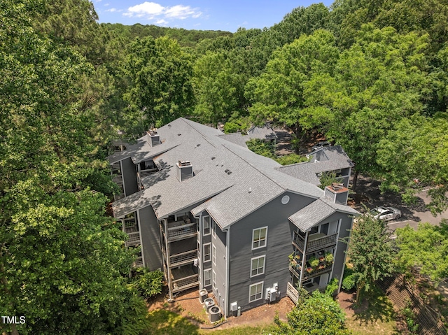 4631 Timbermill Ct Unit 203, Raleigh, NC 27612 - view from above of property with a heavily wooded area