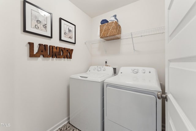 27 Cribbs Ln, Middlesex, NC 27557 - laundry room featuring washing machine and clothes dryer and baseboards