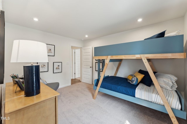27 Cribbs Ln, Middlesex, NC 27557 - bedroom with light carpet, recessed lighting, baseboards, and an office area