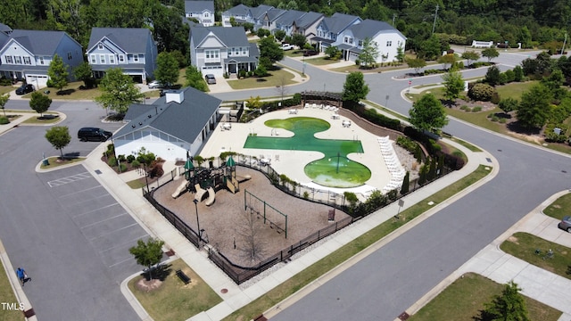 aerial view of residential area
