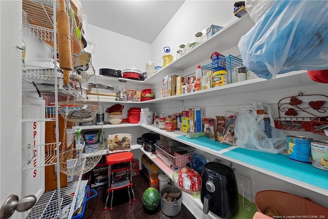 view of storage area