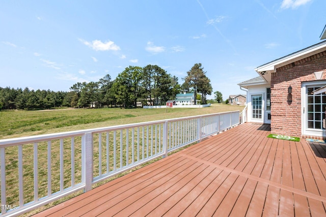 120 Gentle Rain Dr, Garner, NC 27529 - wooden terrace featuring a yard