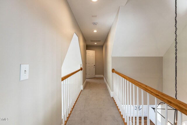 120 Gentle Rain Dr, Garner, NC 27529 - hallway featuring recessed lighting, carpet, and baseboards
