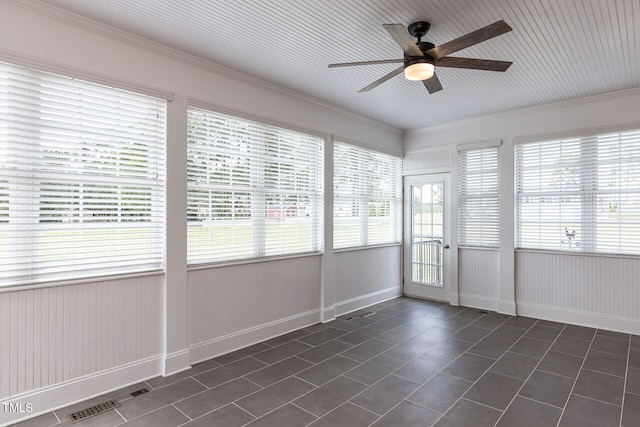 120 Gentle Rain Dr, Garner, NC 27529 - unfurnished sunroom with tile patterned floors and ornamental molding