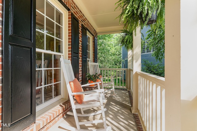 balcony with covered porch
