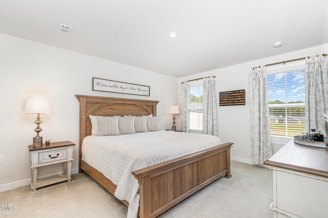 8615 Kenridge Ln, Fuquay Varina, NC 27526 - bedroom featuring light carpet, baseboards, and recessed lighting