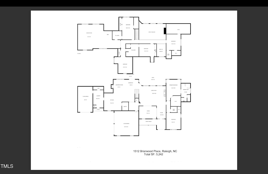 1512 Briarwood Pl, Raleigh, NC 27614 - view of room layout