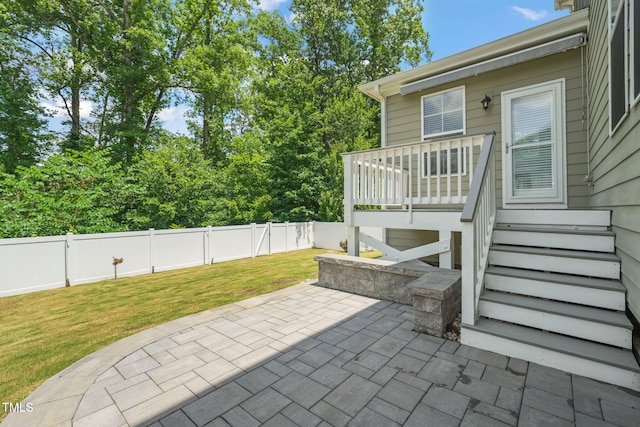 1013 Poppy Fields Ln, Wake Forest, NC 27587 - fenced backyard featuring a patio