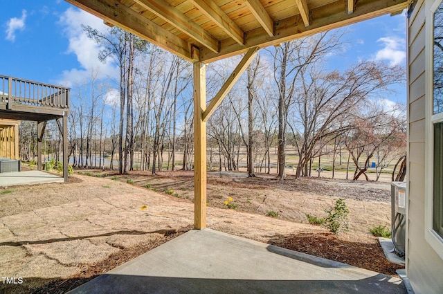 view of patio / terrace with central AC