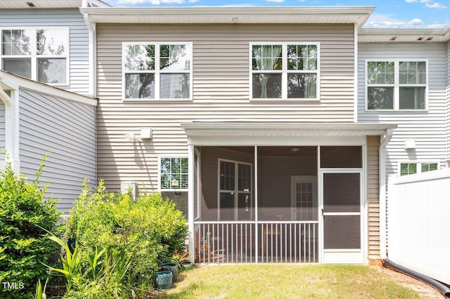 174 Walking Path Pl, Hillsborough, NC 27278 - back of property featuring a sunroom