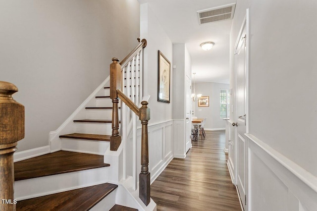 174 Walking Path Pl, Hillsborough, NC 27278 - stairway with wood finished floors