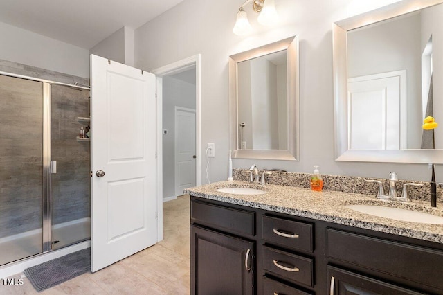174 Walking Path Pl, Hillsborough, NC 27278 - full bath featuring double vanity and a shower stall