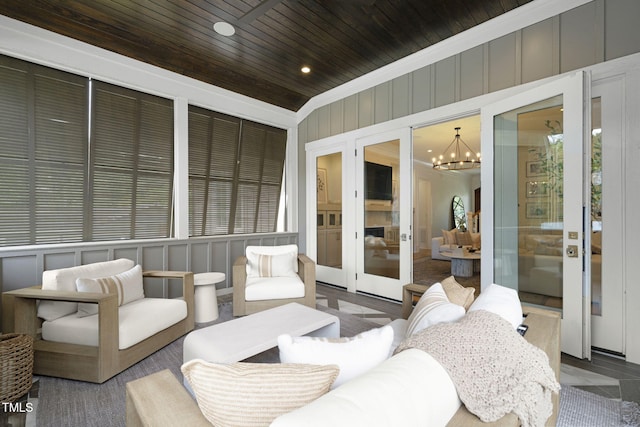 5308 Montclair Dr, Raleigh, NC 27609 - deck featuring french doors and an outdoor hangout area