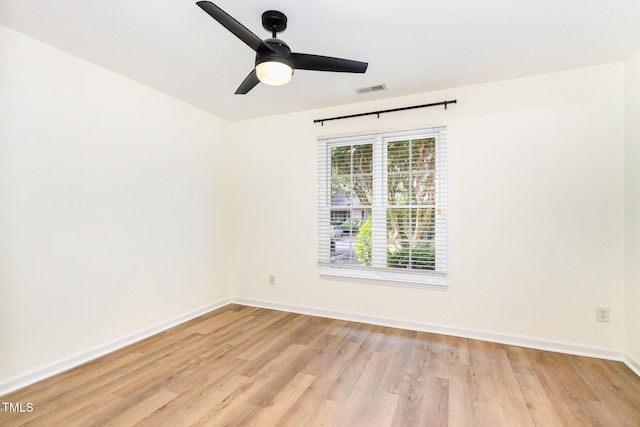 17 Crystal Oaks Ct, Durham, NC 27707 - unfurnished room with light wood-type flooring, baseboards, and ceiling fan