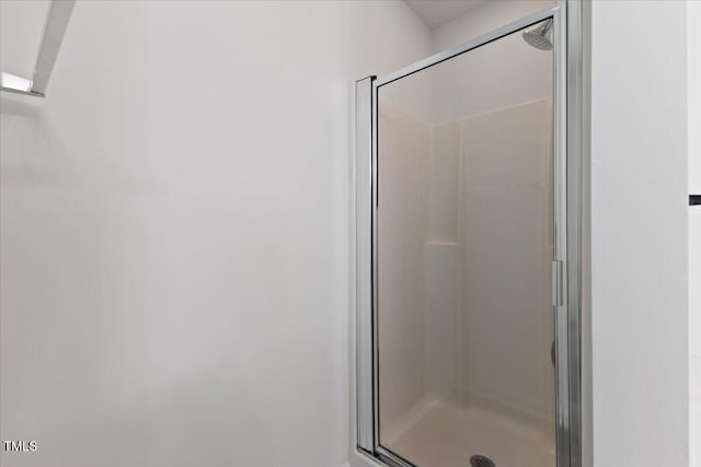 full bathroom featuring a shower stall