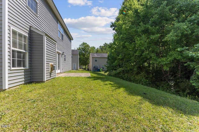 view of grassy yard