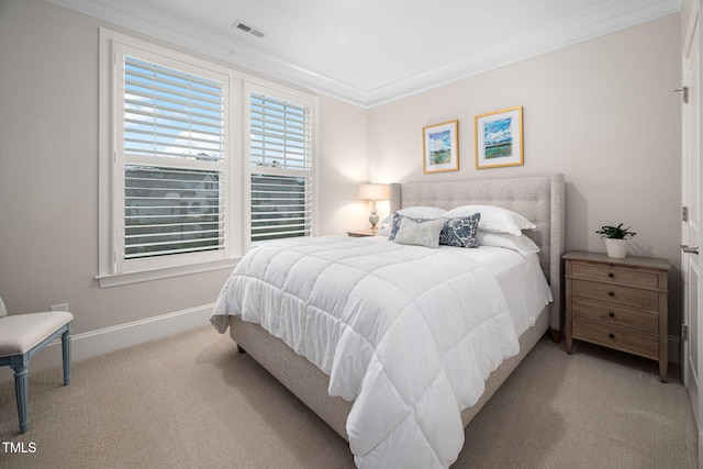 829 Churton Pl, Cary, NC 27518 - bedroom with carpet flooring, crown molding, and baseboards