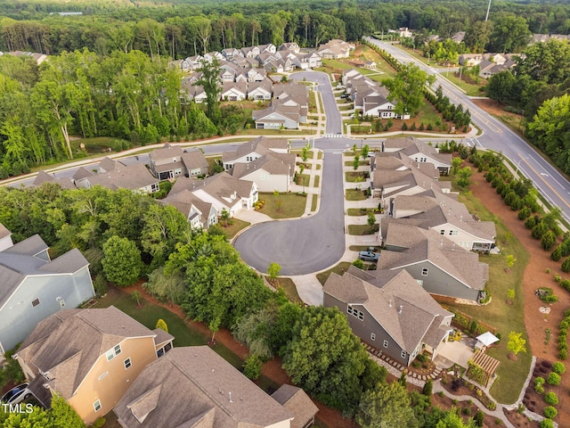 829 Churton Pl, Cary, NC 27518 - aerial perspective of suburban area featuring a heavily wooded area