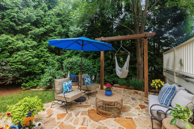 200 Cobblepoint Way, Holly Springs, NC 27540 - view of patio featuring an outdoor hangout area