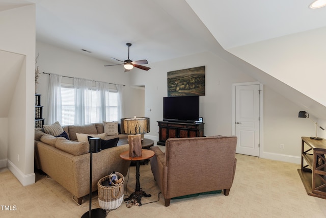 200 Cobblepoint Way, Holly Springs, NC 27540 - living room featuring a ceiling fan and baseboards