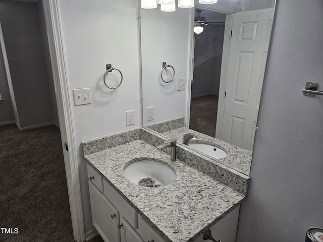 bathroom featuring vanity