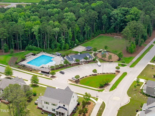 2711 Jordan Pointe Blvd, New Hill, NC 27562 - aerial view of a pool