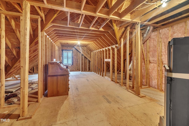 view of attic