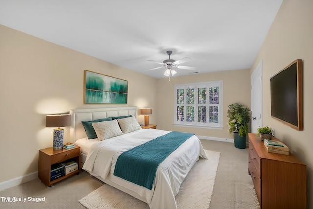 1608 Heritage Links Dr, Wake Forest, NC 27587 - bedroom with light carpet and a ceiling fan