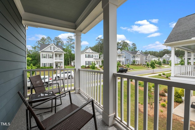 8925 Lee Brown Ridge Dr, Wake Forest, NC 27587 - balcony with a residential view and a porch