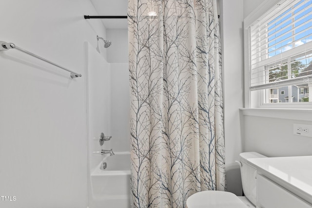 8925 Lee Brown Ridge Dr, Wake Forest, NC 27587 - full bathroom with shower / bath combo with shower curtain, toilet, and vanity