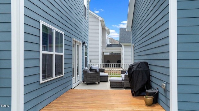 8925 Lee Brown Ridge Dr, Wake Forest, NC 27587 - wooden deck featuring grilling area