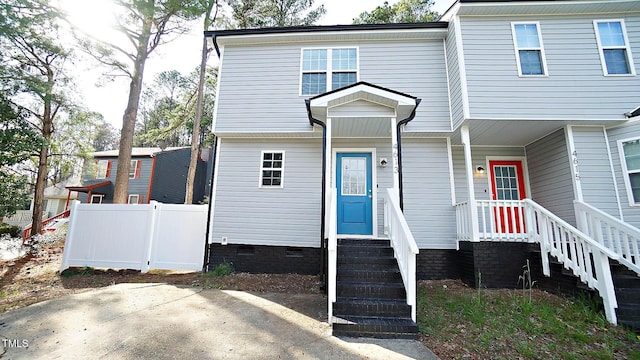 4613 Nesbit Ct, Raleigh, NC 27616 - view of front of property with fence and crawl space