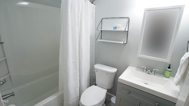 4613 Nesbit Ct, Raleigh, NC 27616 - full bath featuring toilet, shower / bath combo with shower curtain, and vanity