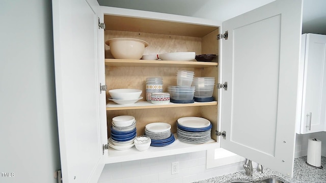 4613 Nesbit Ct, Raleigh, NC 27616 - kitchen view of open shelves and white cabinetry