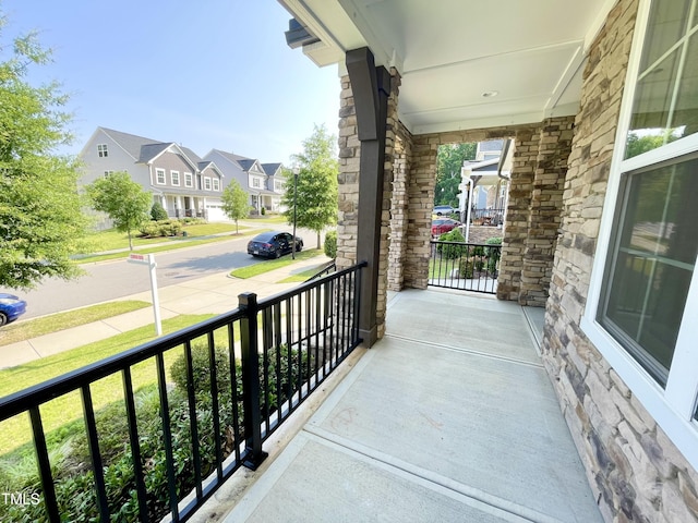 8813 Moss Glen Dr, Raleigh, NC 27617 - covered porch with a residential view