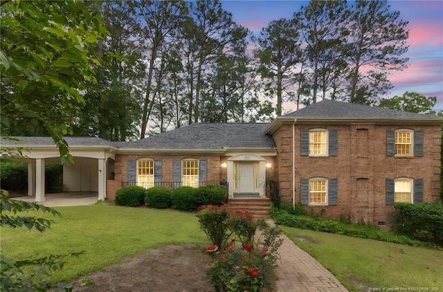 503 Charleston Pl, Fayetteville, NC 28303 - view of front of property with a yard and brick siding