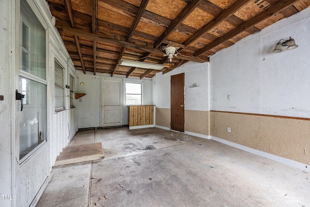 303 N Watauga Ave, Dunn, NC 28334 - miscellaneous room featuring concrete floors and a garage