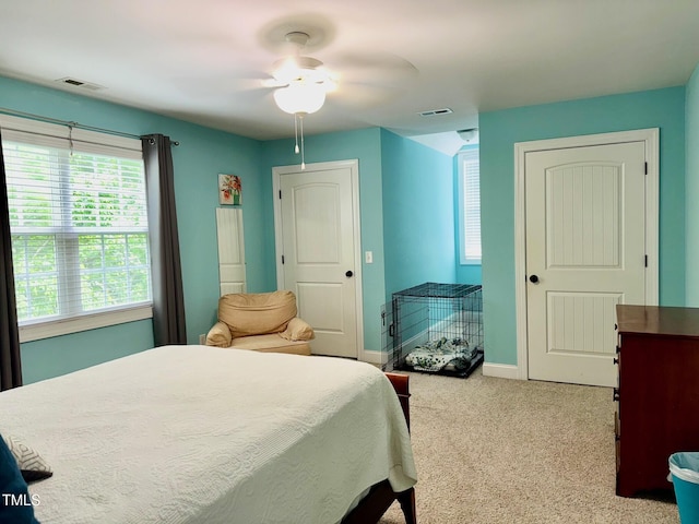327 Beavertail Rd, Henderson, NC 27537 - carpeted bedroom with baseboards and ceiling fan