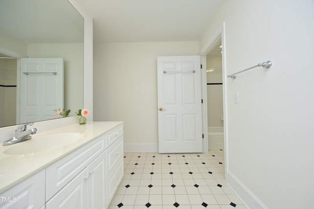 107 Silo Dr, Chapel Hill, NC 27514 - bathroom featuring baseboards, vanity, and a shower