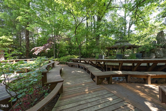 107 Silo Dr, Chapel Hill, NC 27514 - wooden terrace featuring a gazebo