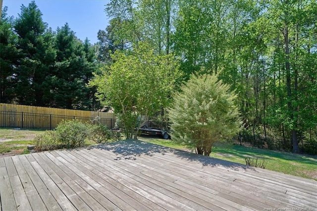 deck with fence
