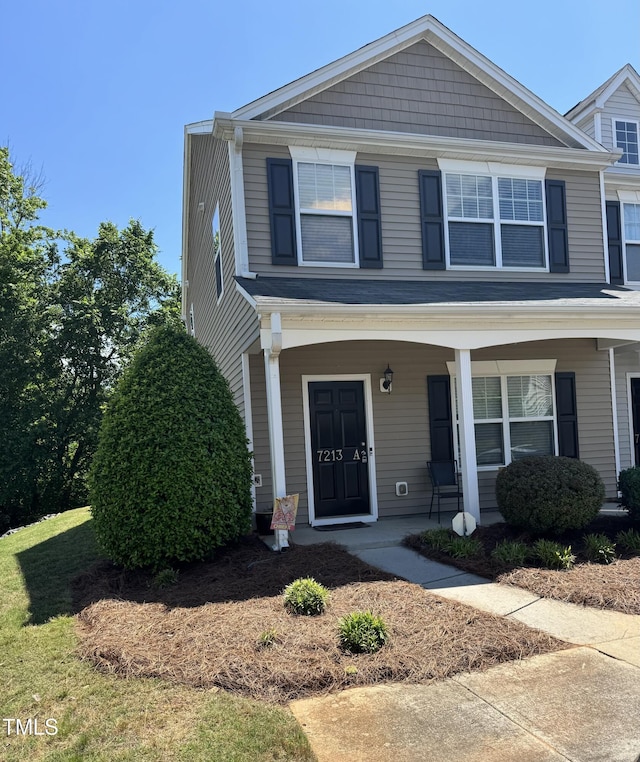 view of front of property featuring covered porch