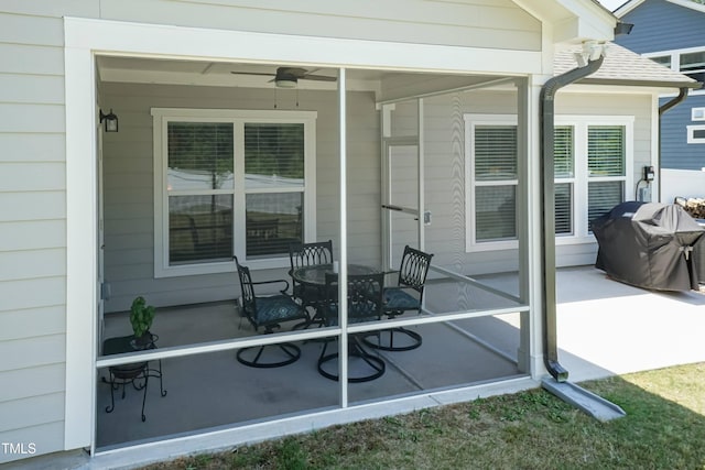2501 Impulsion Dr, New Hill, NC 27562 - view of patio / terrace with ceiling fan