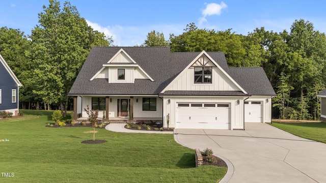 525 Allesandra Dr, Clayton, NC 27527 - modern inspired farmhouse featuring board and batten siding, covered porch, concrete driveway, and a shingled roof